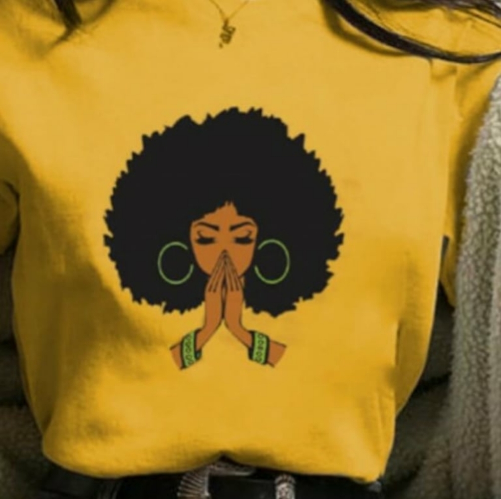 Yellow Afro Queen Dri-fit Tee